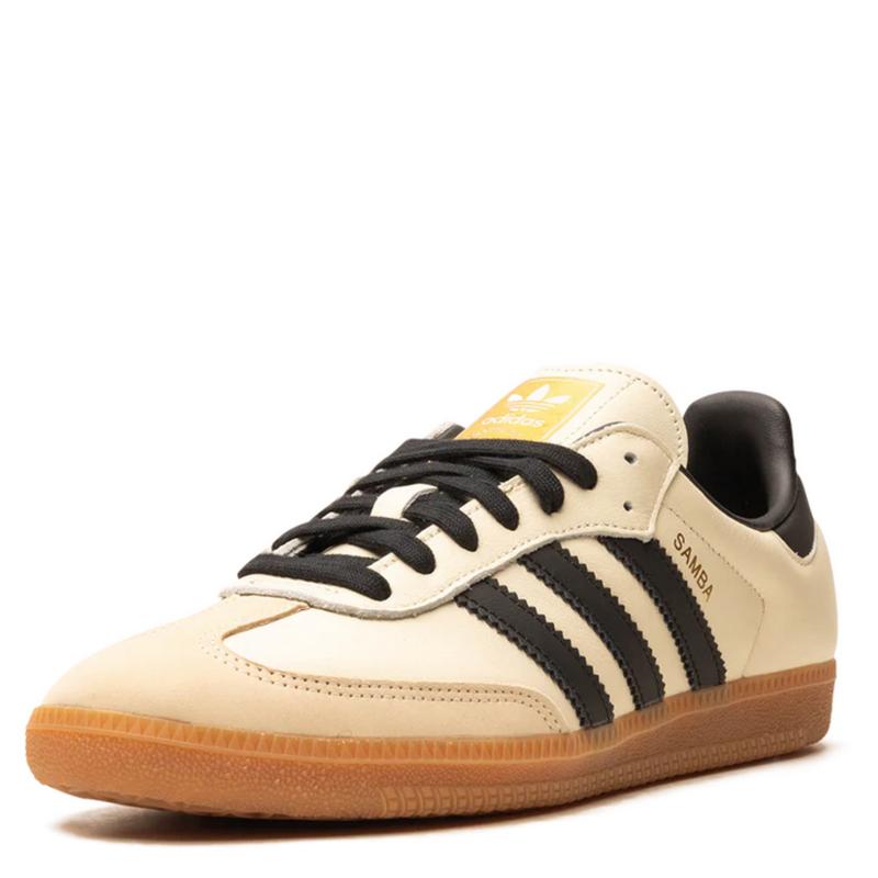 Samba Classic Sneakers – White & Black with Gum Sole