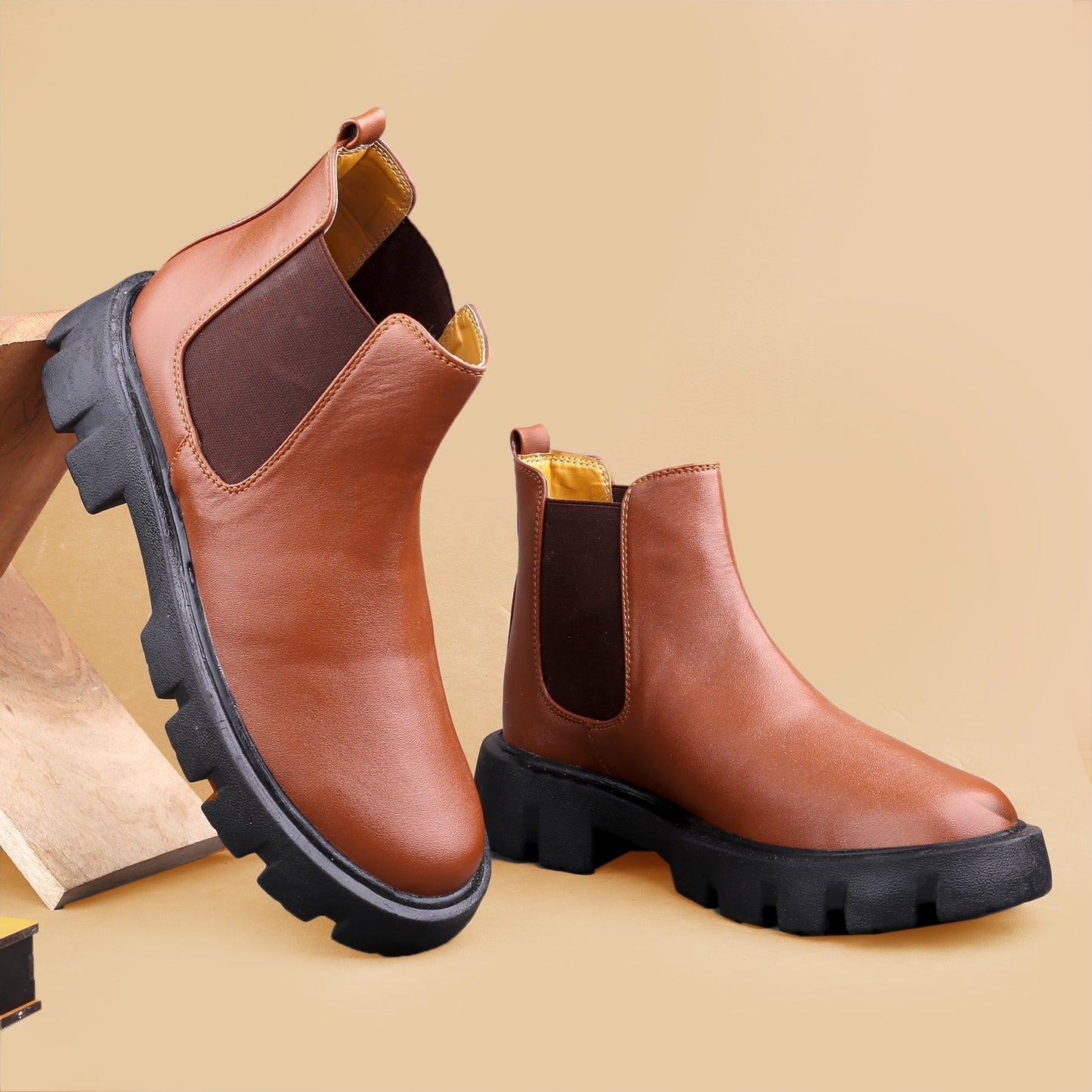 Bxxy's Faux Leather Chelsea Boots for Men