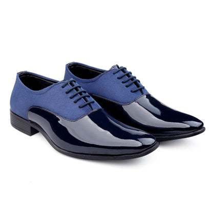 Bxxy's Faux Leather Partywear Lace-up Formal Shoes for Men