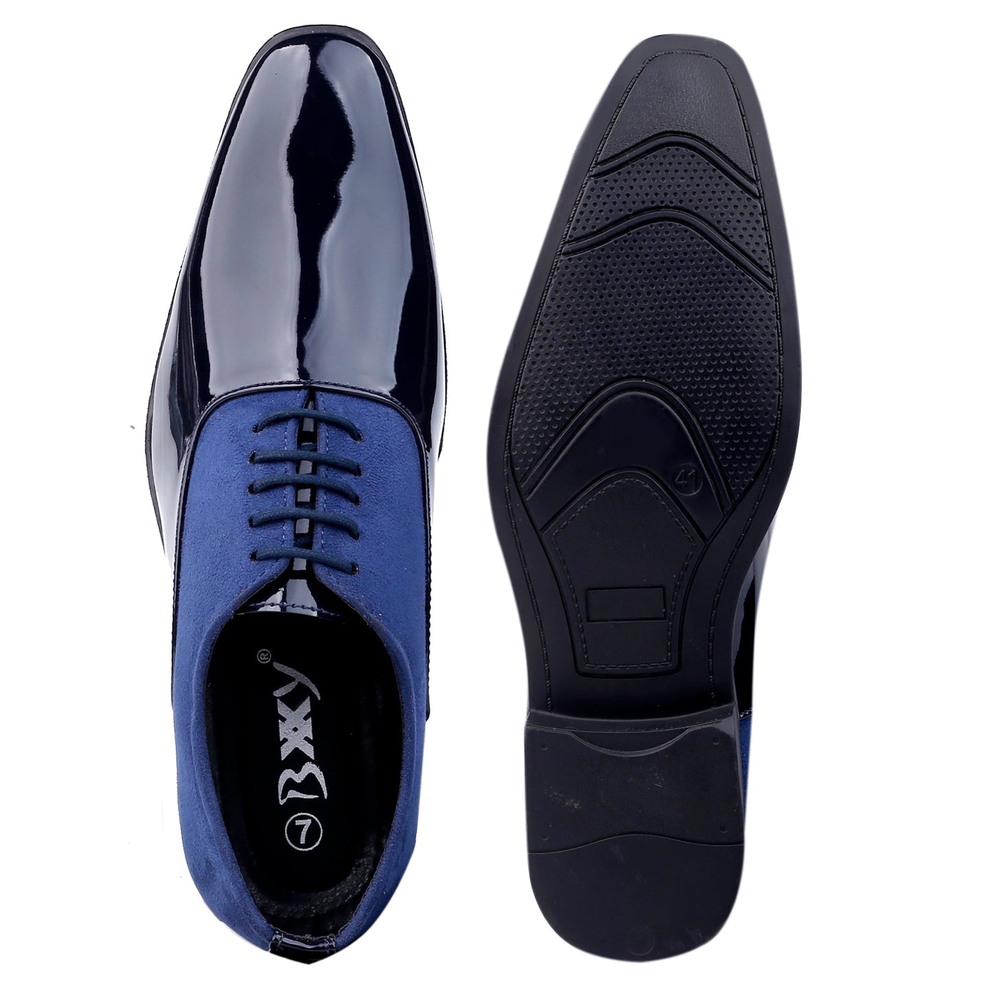 Bxxy's Faux Leather Partywear Lace-up Formal Shoes for Men