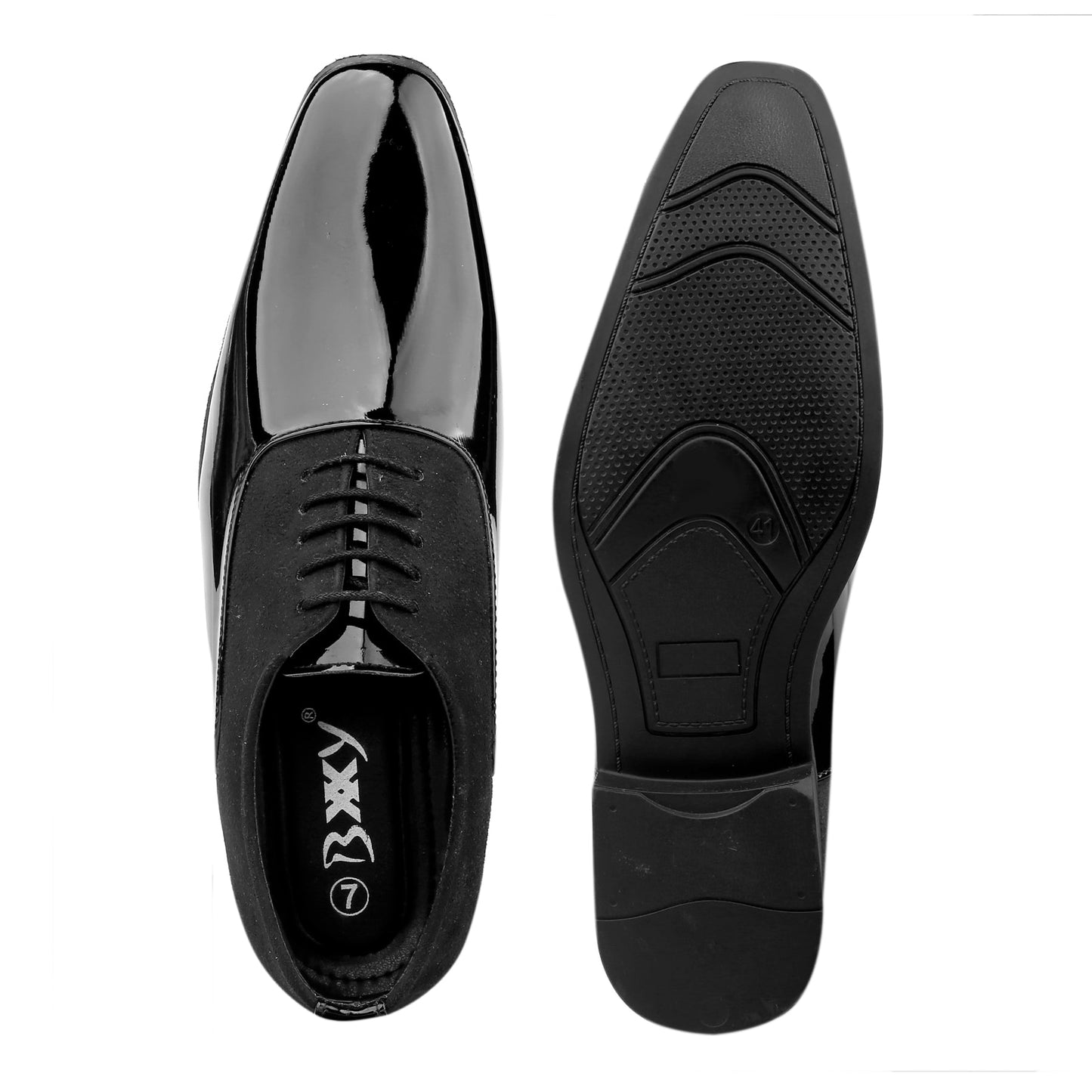 Bxxy's Faux Leather Partywear Lace-up Formal Shoes for Men