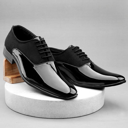 Bxxy's Faux Leather Partywear Lace-up Formal Shoes for Men