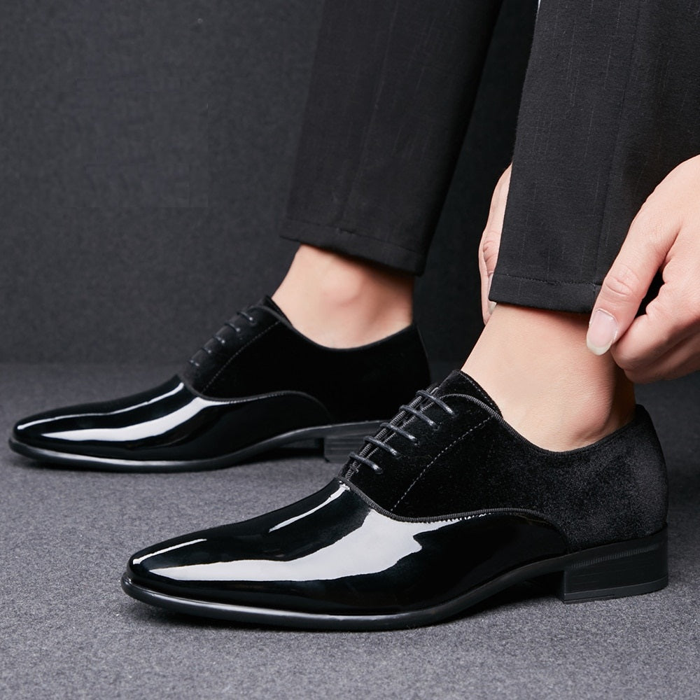 Bxxy's Faux Leather Partywear Lace-up Formal Shoes for Men